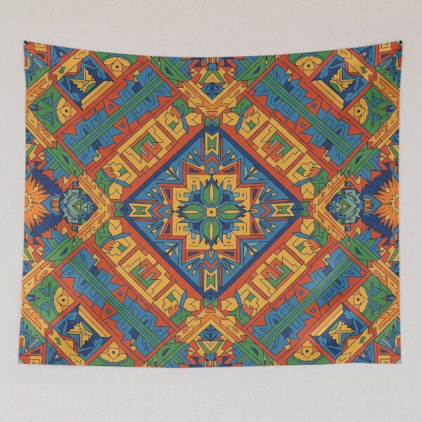Item preview, Moroccan Andalusian Colorful Geometric Floral Pattern – Traditional Islamic Art Design designed and sold by BrainCurves.