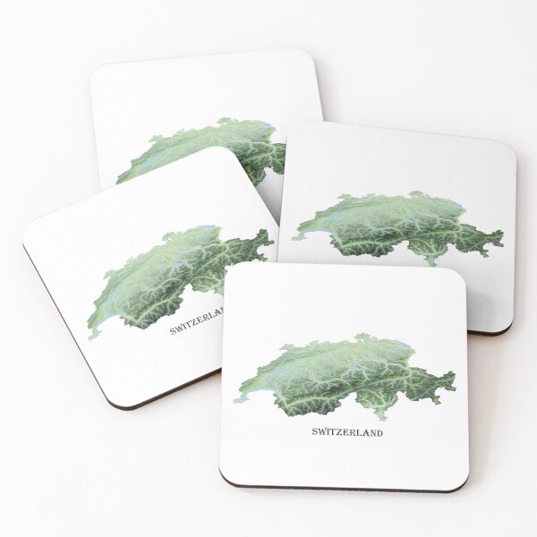 Item preview, Switzerland Shaded Relief Map designed and sold by design2xstudio.