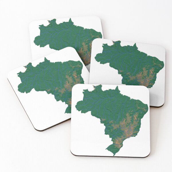 Item preview, Brazil River and Terrain Map designed and sold by design2xstudio.