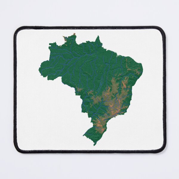 Item preview, Brazil River and Terrain Map designed and sold by design2xstudio.