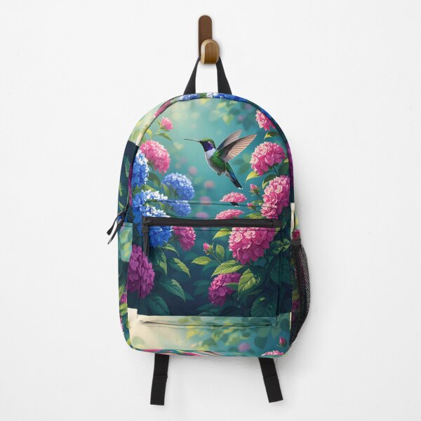 Item preview, Hydrangea Flower Garden with Hummingbird designed and sold by Ciervo Primavera.