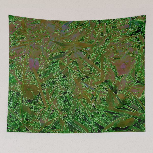 Item preview, Hojas de bambú esmeralda neón designed and sold by stevepaint.