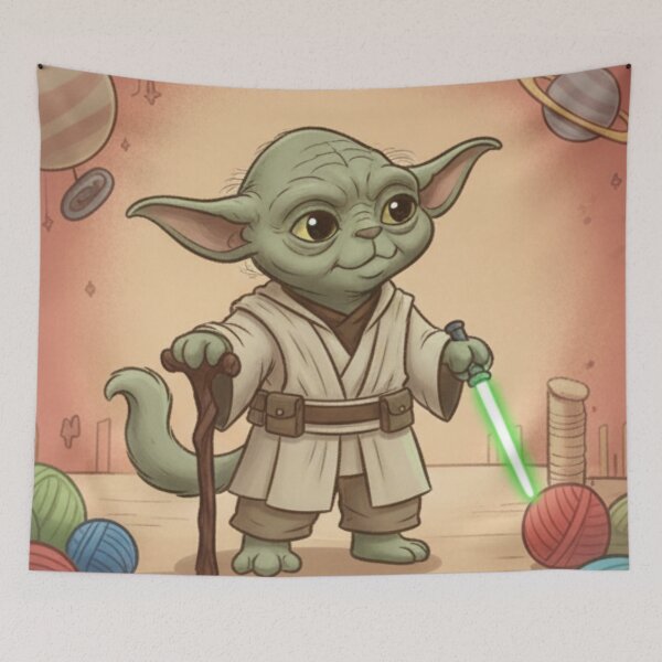 Aperçu de l'œuvre Le chat Yoda créée et vendue par MattBStickers.