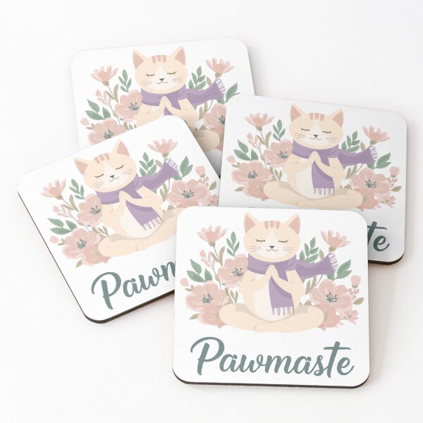 Item preview, Pawmaste Design Floral Yoga Cat – Peaceful Lotus Pose designed and sold by Binatoo.