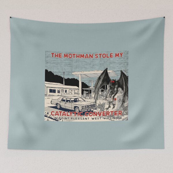 Item preview, the mothman stole my Catalytic converter designed and sold by gear-posters.