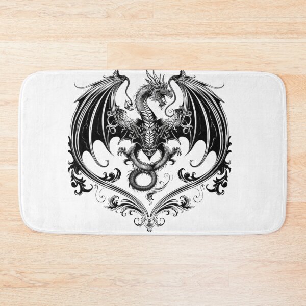 Item preview, Gothic Dragon with Ornamental Frame designed and sold by AlexLineArt.