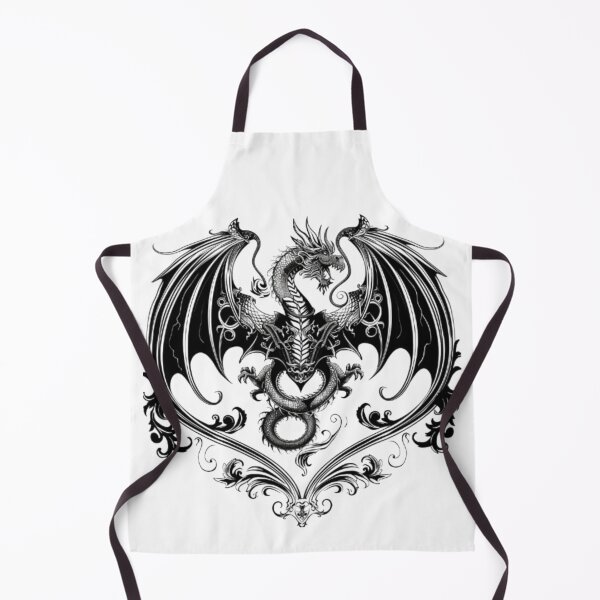 Item preview, Gothic Dragon with Ornamental Frame designed and sold by AlexLineArt.