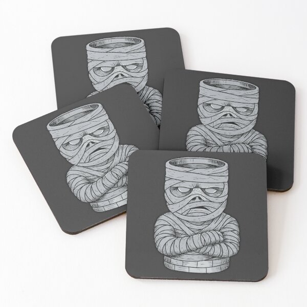 Item preview, Mummy Tiki Mug – Wrapped-Up Retro Horror Design designed and sold by DerpCat Sketches.