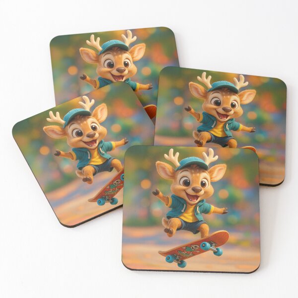 Item preview, Skater Fallow Deer designed and sold by Sillytoe.
