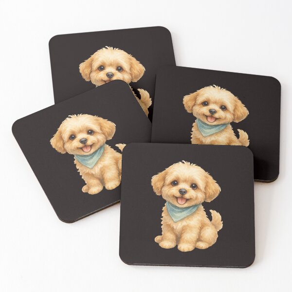 Item preview, Cute Shihpoo Dog Illustration – Adorable Cartoon Puppy with Bandana, Fluffy Teddy Bear Style designed and sold by WHDProduction45.