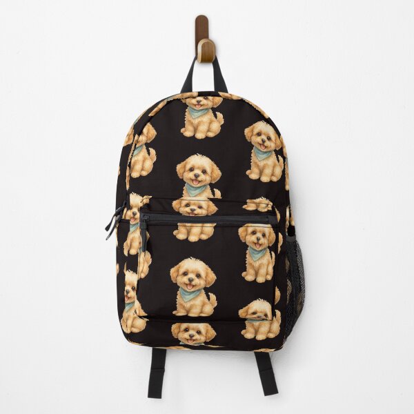 Item preview, Cute Shihpoo Dog Illustration – Adorable Cartoon Puppy with Bandana, Fluffy Teddy Bear Style designed and sold by WHDProduction45.