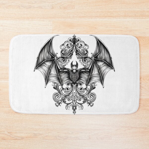 Item preview, Gothic Bat with Ornamental Frame designed and sold by AlexLineArt.