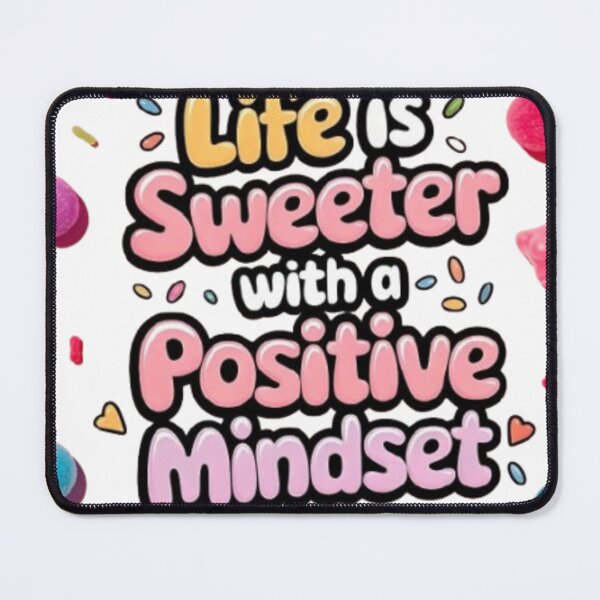 Item preview, Affiche motivation sucrée – Life is sweeter with a positive mindset designed and sold by MeowLoka ⭐⭐⭐⭐.