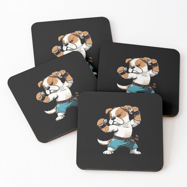 Item preview, Tough Bulldog Fighter Cartoon Illustration designed and sold by Apex Designs.