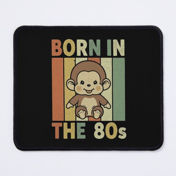 Item preview, Retro Monchhichi "Born in the 80s" designed and sold by SillyGoose-Tees.