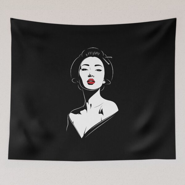 Item preview, Elegant Geisha Graphic Illustration Design designed and sold by Ovitees.