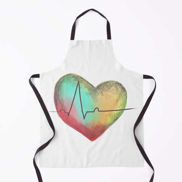 Item preview, Sweet Colorful Heart with an EKG designed and sold by emyna_2217.