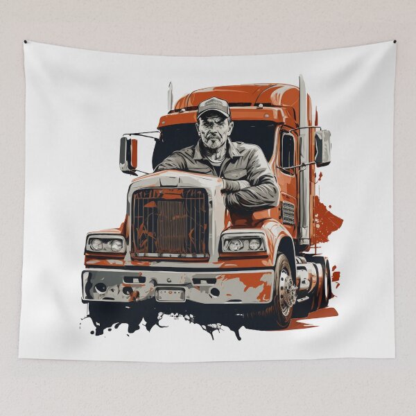 Item preview, Proud Truck Driver and Red Semi-Truck designed and sold by Apex Designs.