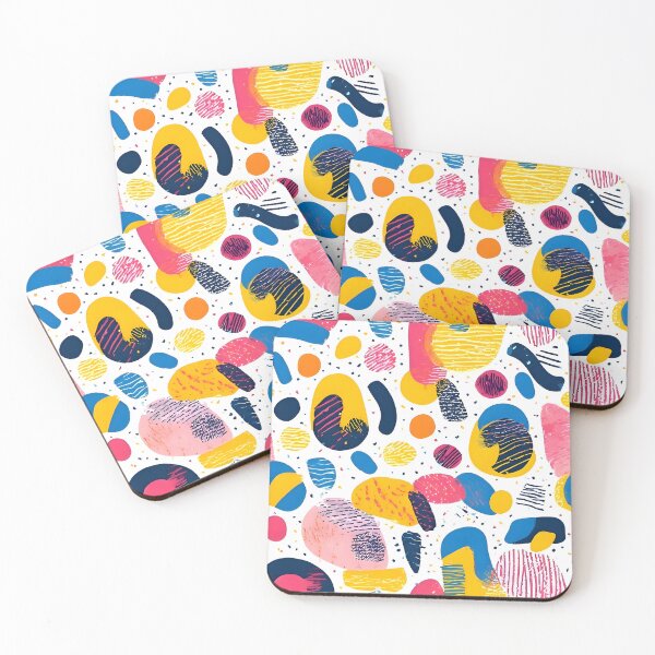 Item preview, Memphis Abstract Party Colors Pattern designed and sold by Harkins-House.