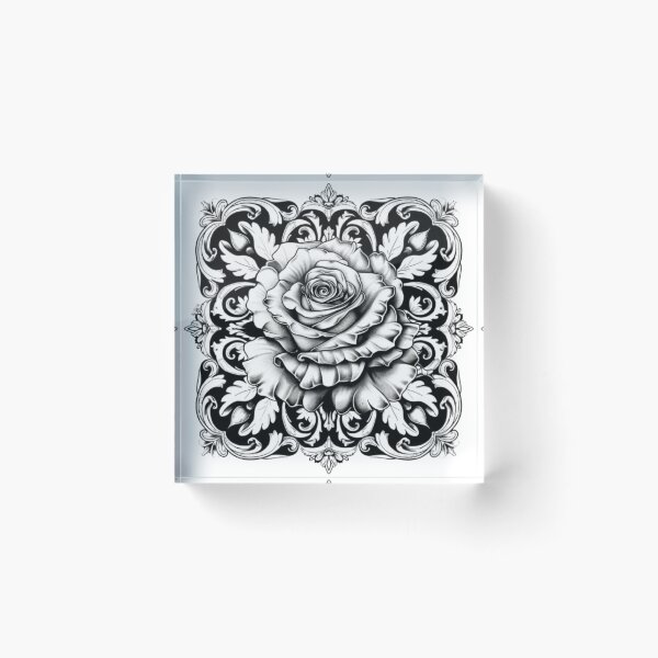 Item preview, Gothic Ornamental Rose designed and sold by AlexLineArt.