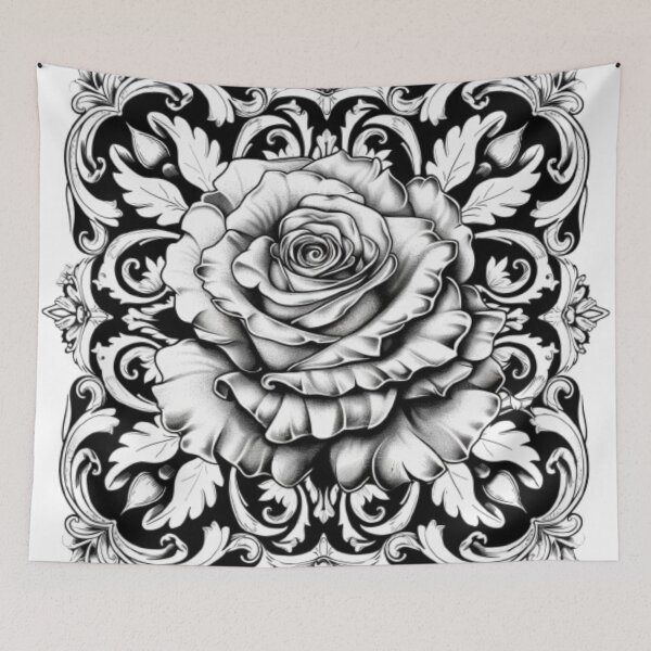 Item preview, Gothic Ornamental Rose designed and sold by AlexLineArt.