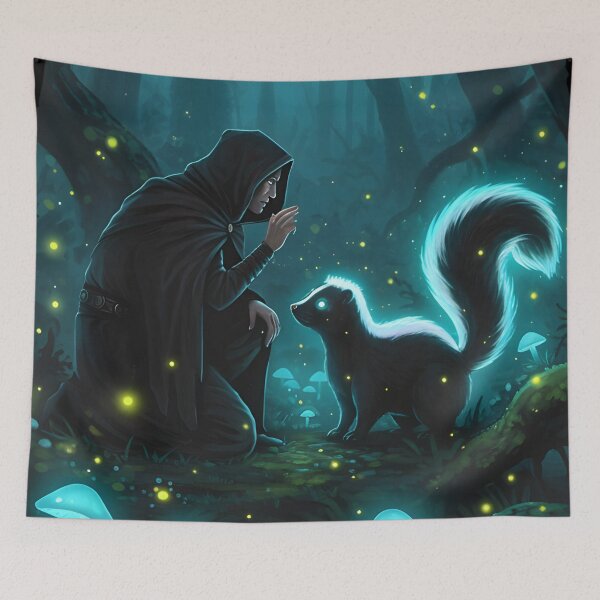 Item preview, The Skunk Whisperer Mystical Forest Guardian designed and sold by Uglyandcute.
