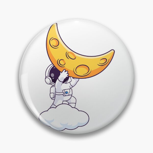 Item preview, Astronaut holding a crescent moon designed and sold by Aze99.