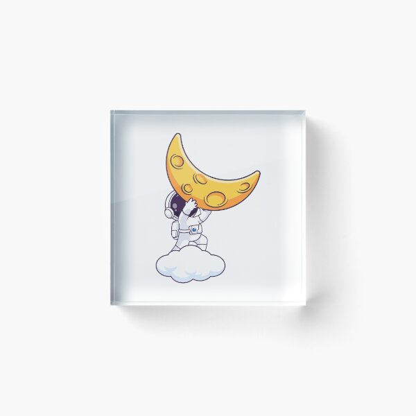 Item preview, Astronaut holding a crescent moon designed and sold by Aze99.