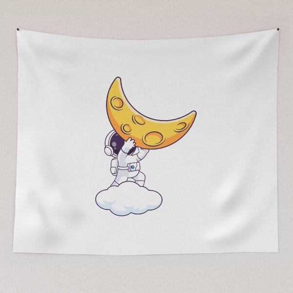 Item preview, Astronaut holding a crescent moon designed and sold by Aze99.