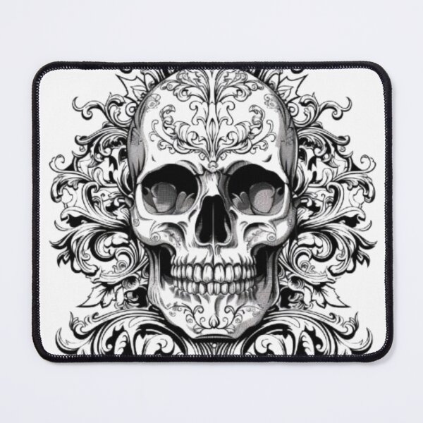 Item preview, Gothic Skull Ornament designed and sold by AlexLineArt.