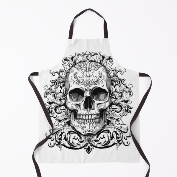 Item preview, Gothic Skull Ornament designed and sold by AlexLineArt.