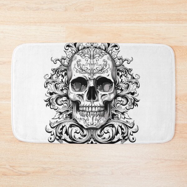 Item preview, Gothic Skull Ornament designed and sold by AlexLineArt.