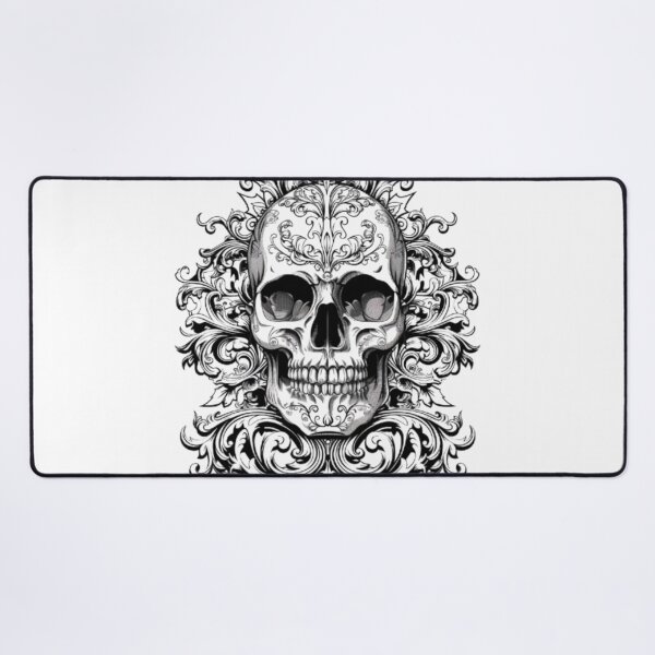 Item preview, Gothic Skull Ornament designed and sold by AlexLineArt.