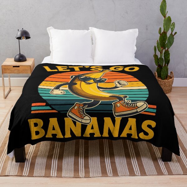 Item preview, Let's Go Bananas vintage retro Yellow Banana with sunglasses and sneakers. designed and sold by SEKAIHUNTER.