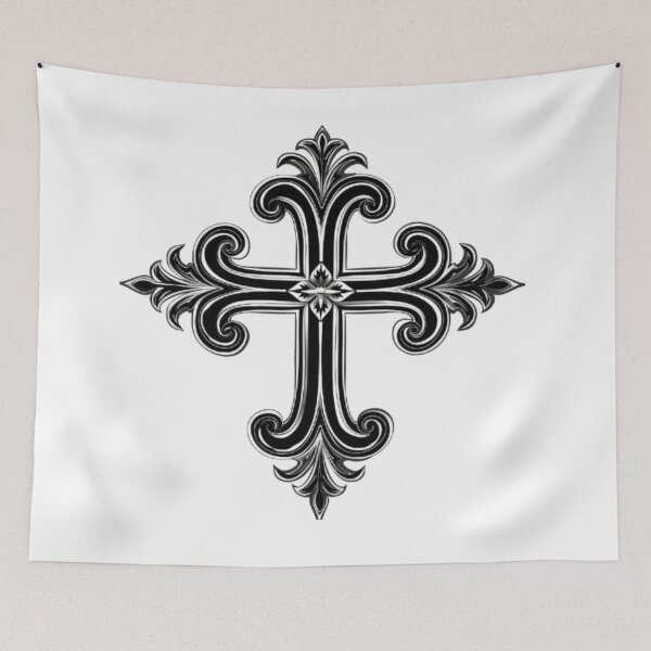 Item preview, Gothic Cross Ornament designed and sold by AlexLineArt.