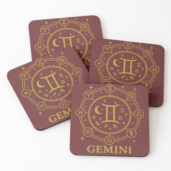 Item preview, Gemini Zodiac Sign – Bright Yellow Horoscope Cosmic Design designed and sold by Jocamedahub.