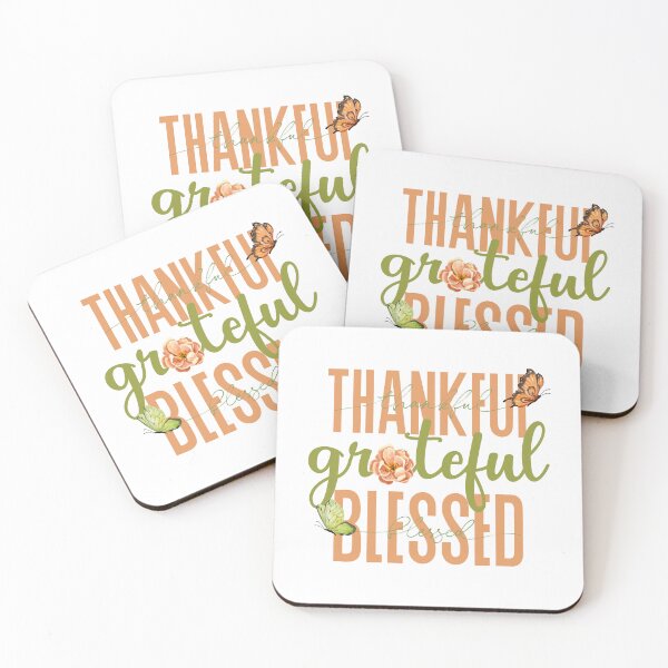 Item preview, Thankful, Grateful, Blessed Tee – Butterfly Inspirational T-Shirt – Positive Vibes – Gift for Gratitude & Faith designed and sold by clickandmagic.