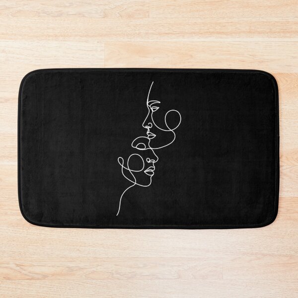 Item preview, White One Line Drawing - Loving Couple designed and sold by altandesign.