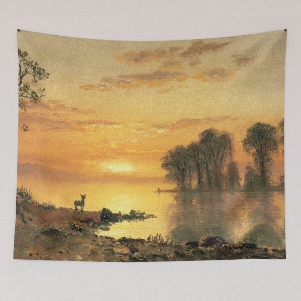 Item preview, Sunset Deer and River designed and sold by tomorrowsart.