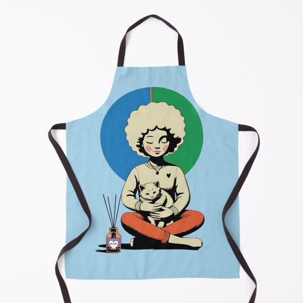 Item preview, Peaceful Doll with Cat – Cozy Digital Painting designed and sold by PrintableByZaah.