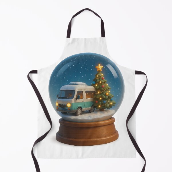 Artikelvorschau, Schneekugel mit Wohnmobil und Weihnachtsbaum entworfen und verkauft von Canvations.