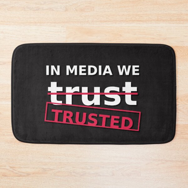 Item preview, In Media We Trusted (Past Tense) — Minimalist Skeptic Tee designed and sold by Sanctum Icons.