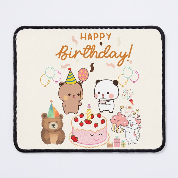 Item preview, Happy Birthday Cute DuDu Bear and BuBu Panda Are Celebrating 2026 designed and sold by DaresToDream.