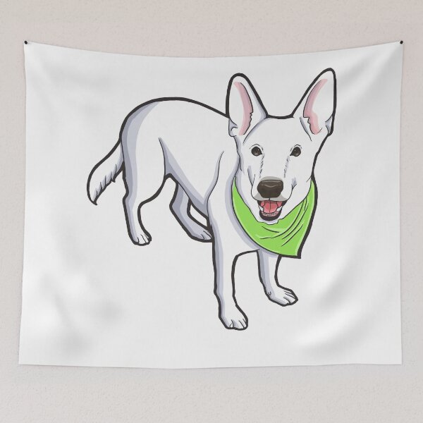 Item preview, Raster the White German Shepherd  designed and sold by Jiny-Porras01.
