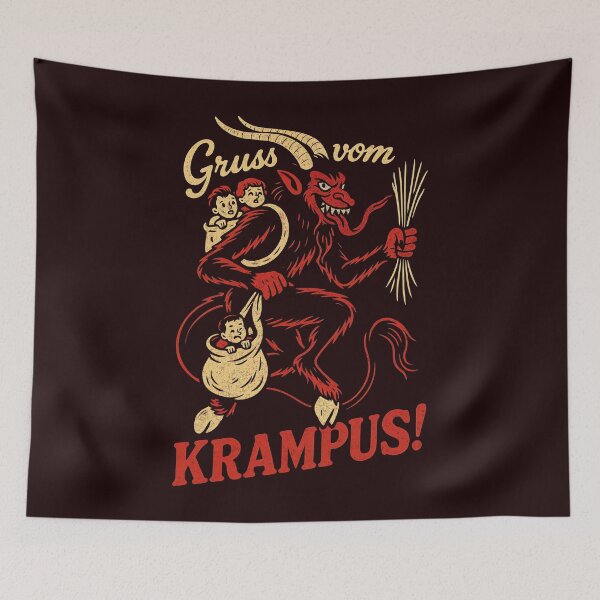 Item preview, Greetings From Krampus – Gruss vom Krampus Vintage Alpine Christmas Horror designed and sold by Victor Shadehorn.