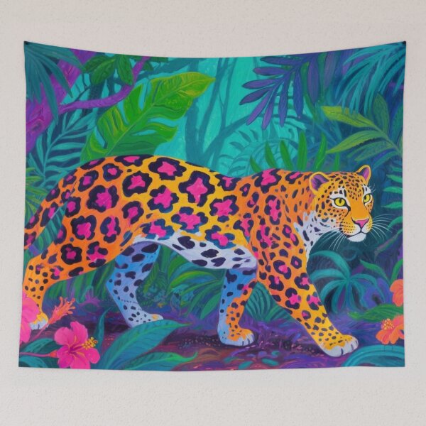 Item preview, Leaper of Spots and Tropical Knots designed and sold by SabaMirzique.