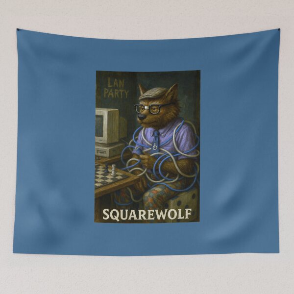 Item preview, Squarewolf in a Tangle designed and sold by Tridentulus.