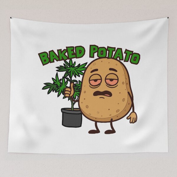 Item preview, Baked Potato Stoner Pun designed and sold by UNK-Fatigues.