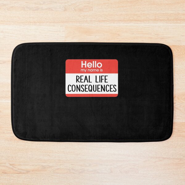 Item preview, Real Life Consequences Funny Lazy Halloween Costume Name Tag designed and sold by elderberry.