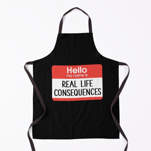 Item preview, Real Life Consequences Funny Lazy Halloween Costume Name Tag designed and sold by elderberry.